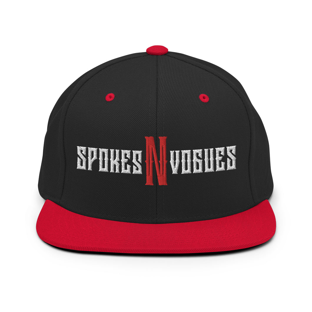 Black/Red Snapback Hat